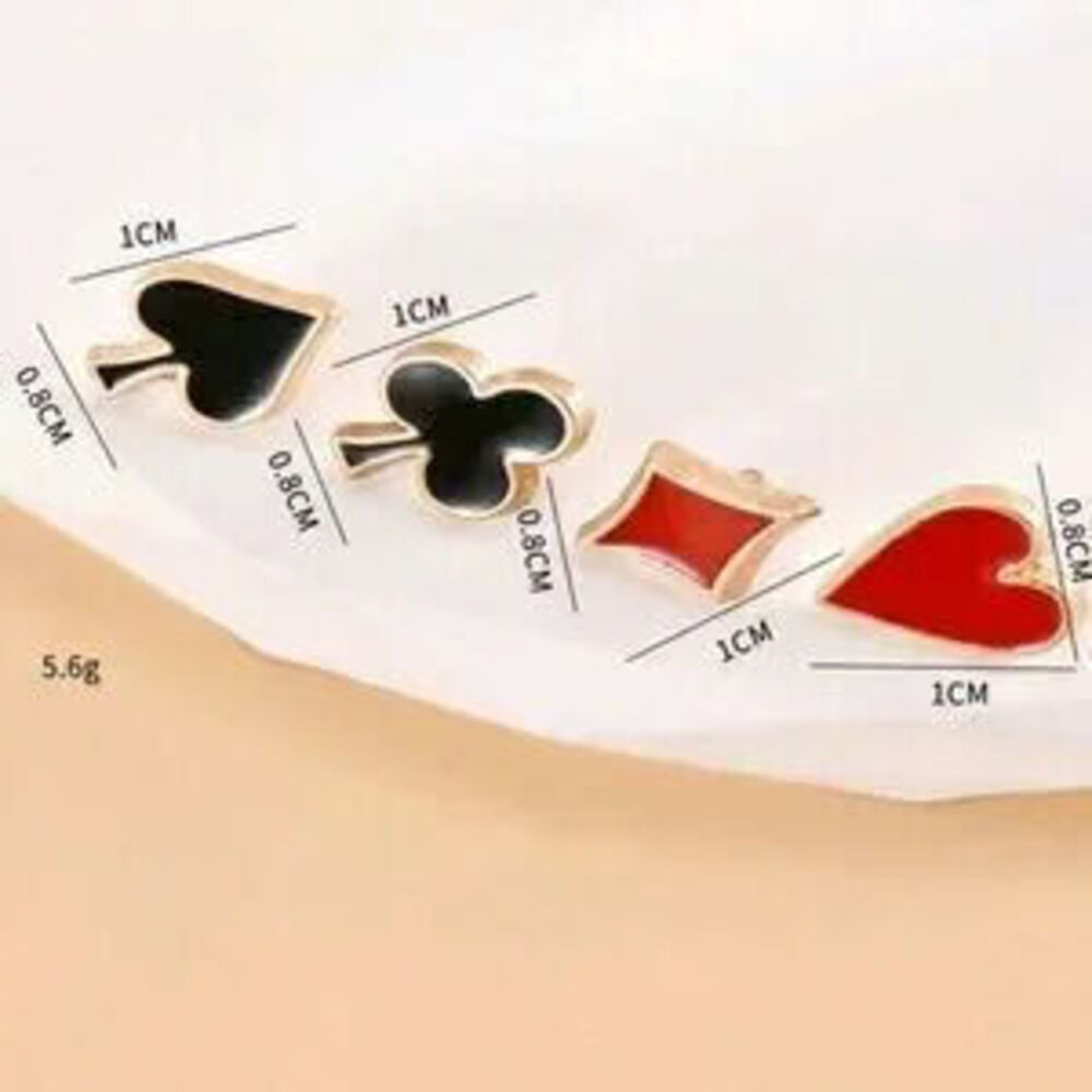 Playing Cards Suit Charm?Mismatch Earrings